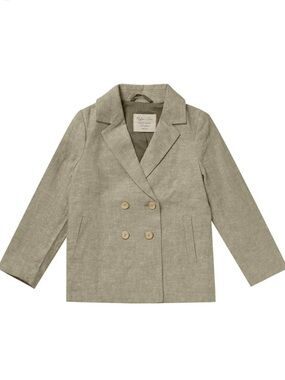 NWT Rylee + Cru Linen-Blend Beige Blazer